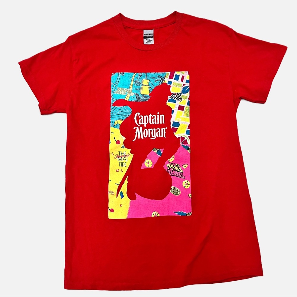 Captain Morgan Gasparilla Tampa Red T Shirt Size S